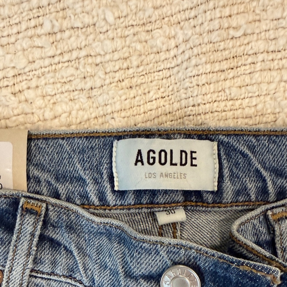 Agolde Riley High Rise Straight Crop - Picture 2 of 3